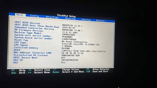 Lenovo T460 Think pad