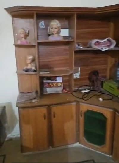 built-in wooden kitchen cupboard (storage cabinates)