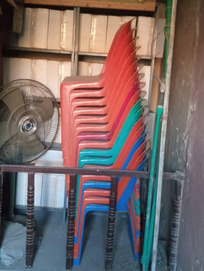 50 X Plastic Chairs in different Colours for sale