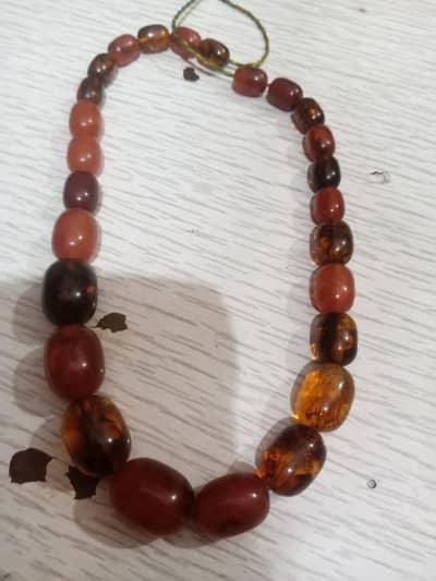 antique amber mala