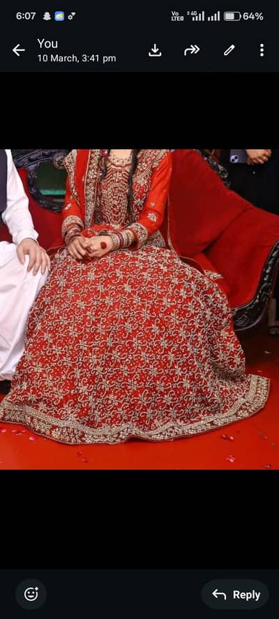 Red Bridal Lehenga Heavy Work – Used Once