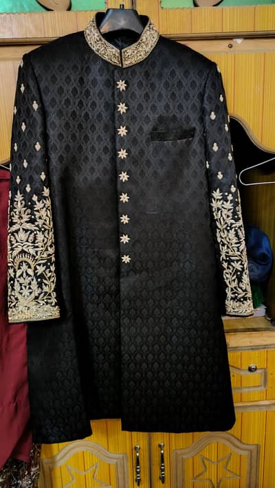 Sherwani with turban and khussa