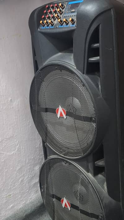 Mahfile 1212 Speaker with Dual Mic – Powerful Bass + Full Features 