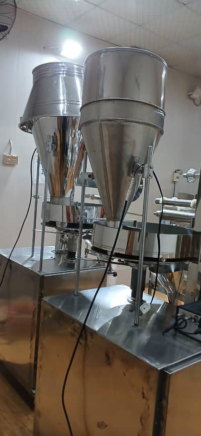 mixer and packing setup