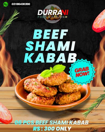  Beef Shami Kabab – Soft, Juicy & Fresh