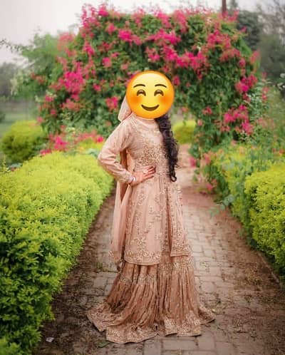 Farshi lehnga with open frok