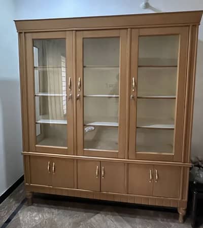 Solid Wood Glass Display Cabinet