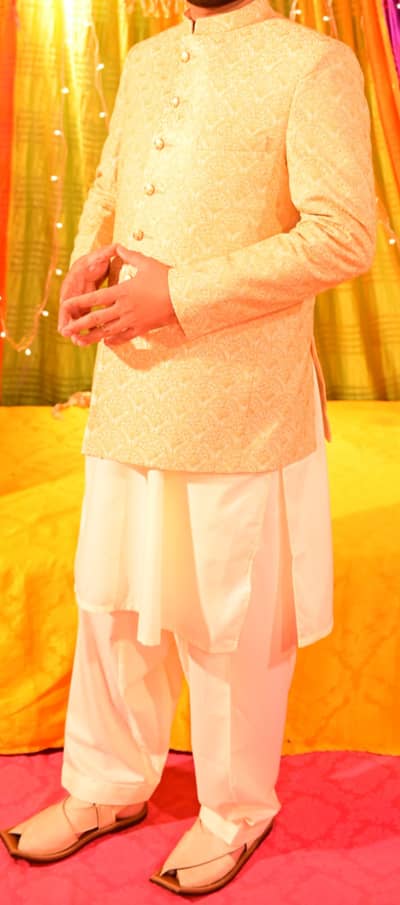 LuxuriousWaistcoat Full sleeves for mayo/mehndi Groom by Ameer adnan