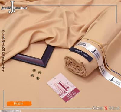 Men's Wash & Wear Self Print Suit Peach Summer