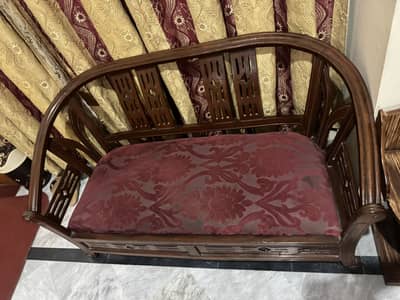 Wood sofa set 2,1,1