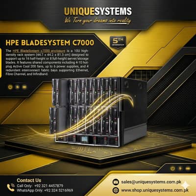HPE BladeSystem c7000 Enclosure | 16 Bays | Fully Loaded with [G8/G9]