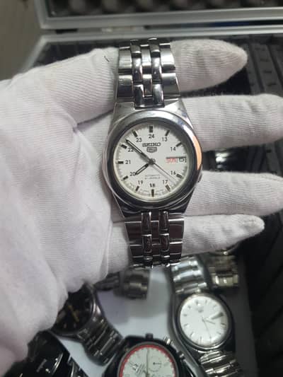 Seiko 5 7s26  White Military Dial – Automatic 21 Jewels