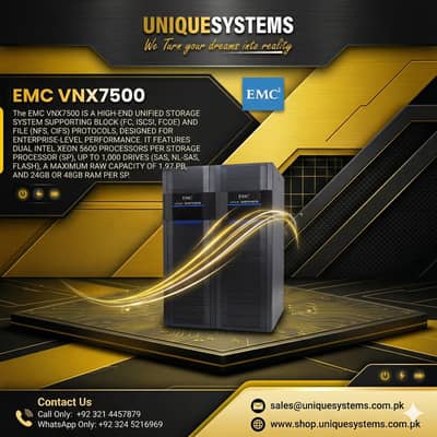 EMC VNX7500 Dual Controller – Reliable Business Storage