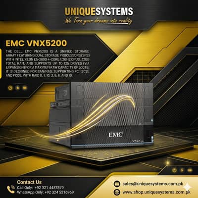 EMC VNX5200 Enterprise Storage Array – High Performance