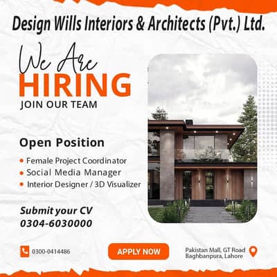 Interior Designer : Project Management : Social Media Marketing