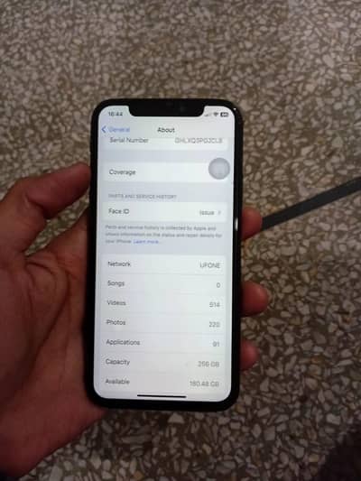 iPhone X pta approved 256gb with charger