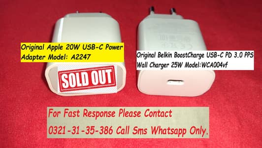 original belkin apple 25w 20w usb c fast charger