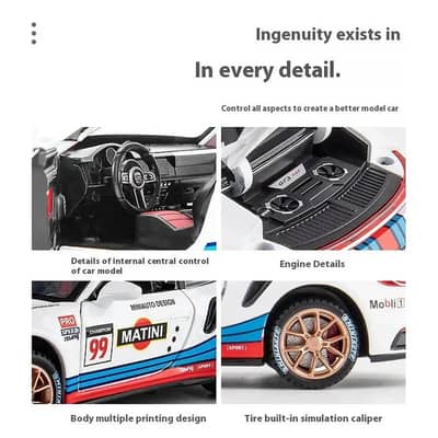 بچوں کے لیے شاندار پورشے ریسنگ کار - میٹل باڈی اور بہترین کوالٹی