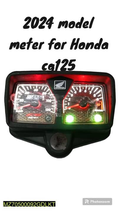 Honda 125 LCD black meter