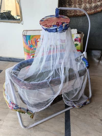 Baby Swing Cot & Cradle With Mosquito Net Baby Jhola