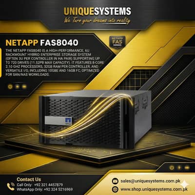 NetApp FAS8040 Dual Controller – Business Storage | server