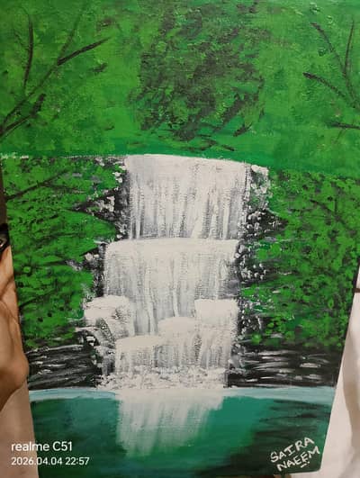 Painting Acrylic paint Dagger, flat brush