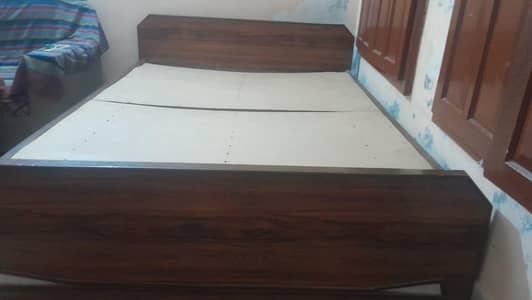wooden bed
