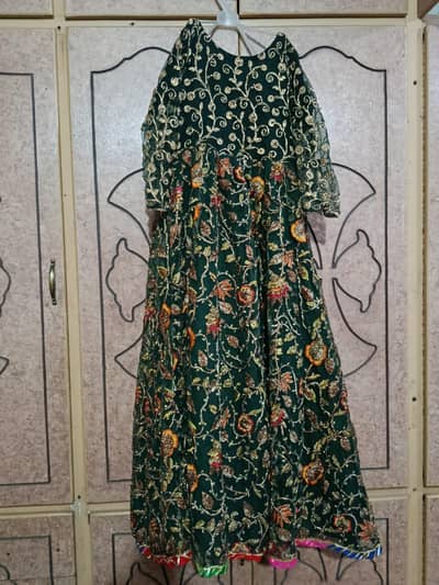 dark green colour net maxi