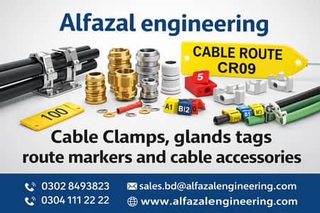 Cable Clamps/ Cable Glands, Tags, Route Markers & Cable Accessories.