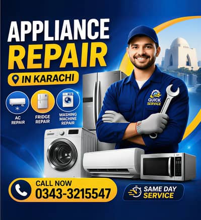 Fridge Repair Split AC WaterDispenser Repair Automatic Washing Machine