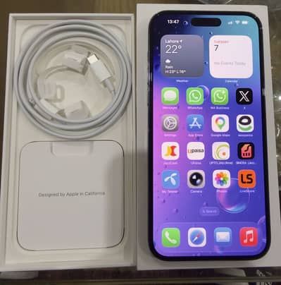 iPhone 14 Pro Max in deep purple: 256 GB, battery health 88%, 10/10