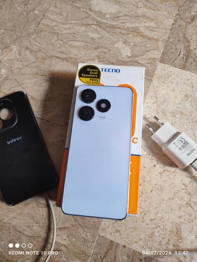 Tecno spark 20c 4 128 full box condition 0 bay 9 Whatsapp number 03253
