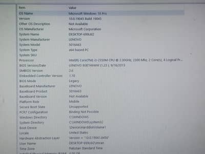 Ram 4GB 120 SD hard drivers condition better
