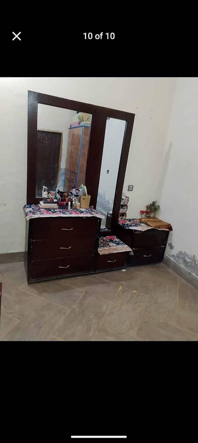 Dressing Double Mirror Wood Or Lasani Sheet Mix Used Mai For Sale