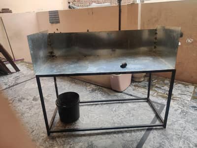 “Steel Cooking Table / BBQ Setup” “Iron Stand with Steel Sheet