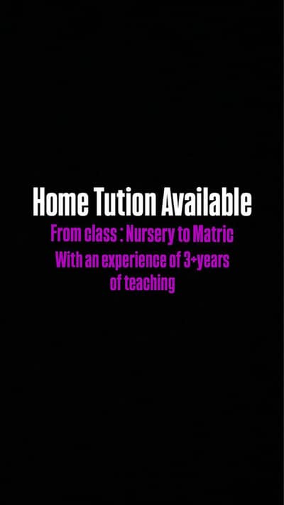 Home tuition available
