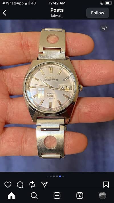 Citizen 7 star deluxe vintage watch from 1968