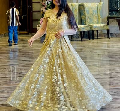 Golden Arabic style Designer Maxi