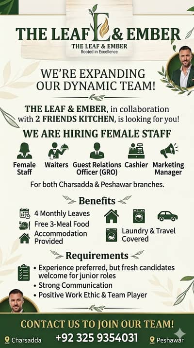 Jobs For Female, Waitress, GRO, Marketing Manager ,Cashier, supervisor