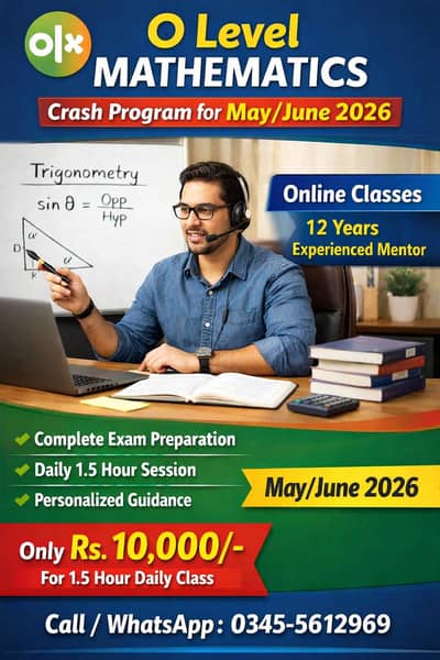 O Level Mathematics Crash Course (May/June 2026) | Online Classes