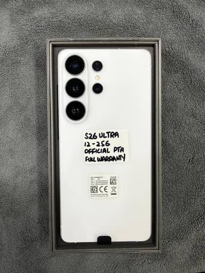 Samsung Galaxy S26 Ultra 12-256 white Full warrenty Complete Box