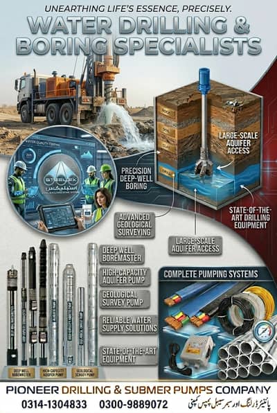 Boring | water drilling | water boring services |  Survey work