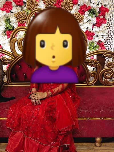 Red cutdana partywear dress/luxury partywear dress/cutdana work