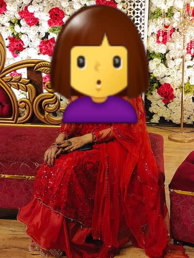 Red cutdana partywear dress/luxury partywear dress/cutdana work