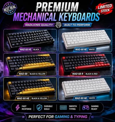 MADLION KEYBOARDS — 0.1ms  8KHz  RAPID TRIGGER