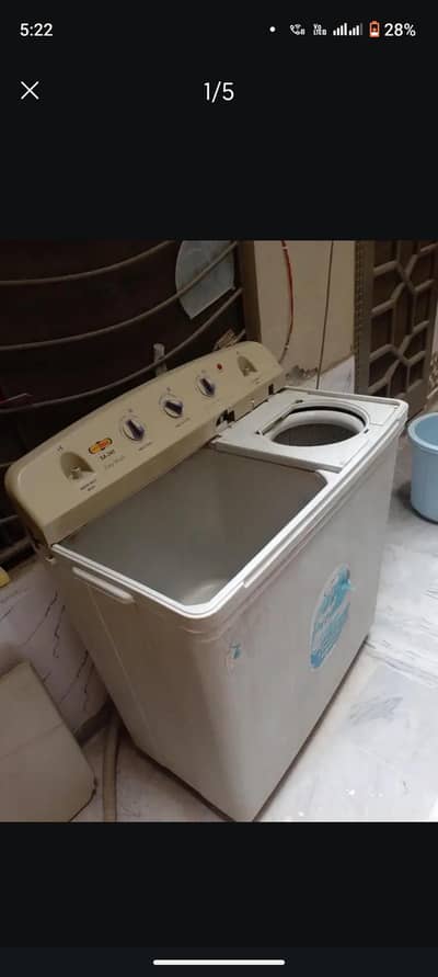super asia twin tub washing dryer machine SA245 urgent sale