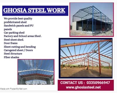 Industrial sheds/Factory sheds/Metal buildings/Steel parking shed
