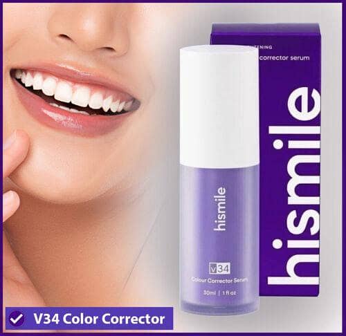 Hismile v34 Colour Corrector Serum Purple Teeth Whitening