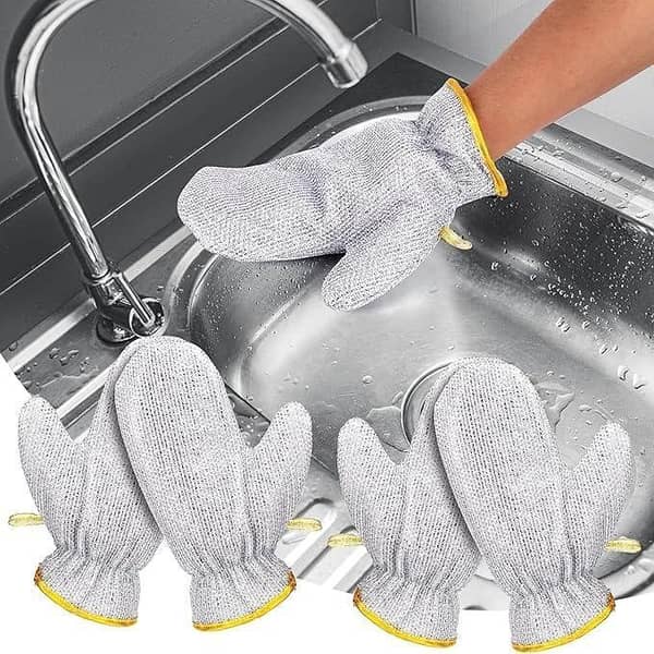 Reusable Waterproof Dishwashing Gloves – Heat-Resistant Kitchen Cleaning Gloves