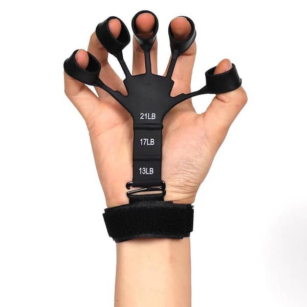 Silicone 5-Finger Grip Strengthener - Hand Rehabilitation Exerciser for Finger and Wrist Therapy